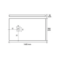 Van Marcke Krypton Douchebak In Polybeton Steenimitatie Wit 140x90 -InterieurKunst Verkoopwinkel 123 6682