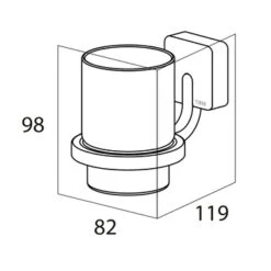 Tiger Bekerhouder Impuls Hangend Met Beker RVS -InterieurKunst Verkoopwinkel 123 6718