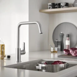 Grohe Keukenkraan Start Hoge U-uitloop QuickFix Supersteel (RVS Look) -InterieurKunst Verkoopwinkel 123 6848
