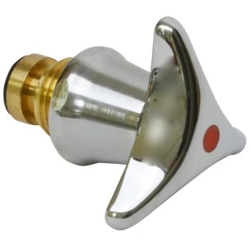 Sanivesk Kraanbovendeel Stergreep Warm Water 1/2"M Chroom Rood 1 Sanivesk Kraanbovendeel Stergreep Warm Water 1/2"M Chroom Rood