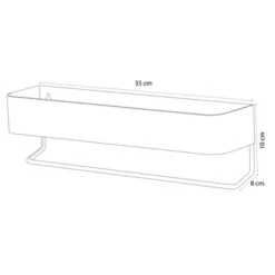 Sealskin Plank- En Handdoekhouder Brix Zwart -InterieurKunst Verkoopwinkel 123 6981