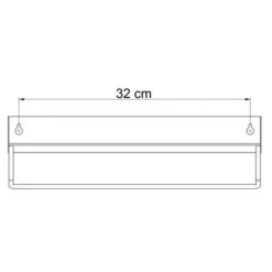 Sealskin Plank- En Handdoekhouder Brix Zwart -InterieurKunst Verkoopwinkel 123 6982