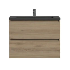 Tiger Badmeubel Karlo Chalet Eik Met Zwarte Wasbak 80 Cm -InterieurKunst Verkoopwinkel 123 7076