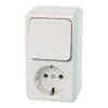 Schneider Electric Merten Contura Opbouw Combi Wandcontactdoos/wissel RA Wit