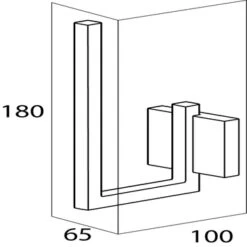 Tiger Reserverolhouder Zenna Hangend Chroom/Wengé -InterieurKunst Verkoopwinkel 123 7140