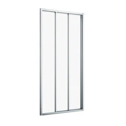 Sealskin Hooked Driedelige Schuifdeur 100x200 Cm, 6 Mm Helder Veiligheidsglas Met Antikalklaag Zilver Hoogglans -InterieurKunst Verkoopwinkel 123 7214