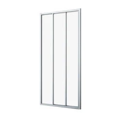 Sealskin Hooked Driedelige Schuifdeur 100x200 Cm, 6 Mm Helder Veiligheidsglas Met Antikalklaag Zilver Hoogglans -InterieurKunst Verkoopwinkel 123 7215