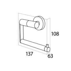 Tiger Toiletrolhouder Boston Hangend Chroom -InterieurKunst Verkoopwinkel 123 7269