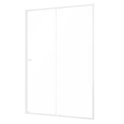 Sealskin Contour Schuifdeur Voor Nis 120x200 Cm, 6 Mm Helder Veiligheidsglas Met Antikalklaag Mat Wit -InterieurKunst Verkoopwinkel 123 7698