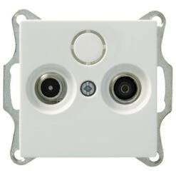 Schneider Electric System Coax Contactdoos Wit