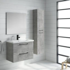 Atlantic Badmeubelset Sienna 80 Cm Beton -InterieurKunst Verkoopwinkel 123 7755