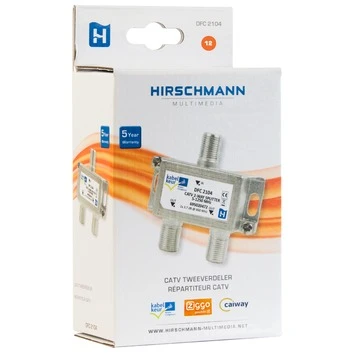 HIRSCHMANN Tweeverdeler F-connector 2 HIRSCHMANN Tweeverdeler F-connector - Afbeelding 2