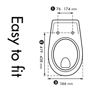 Cedo Pinara Wc Bril Softclose Duroplast 3 Cedo Pinara Wc Bril Softclose Duroplast - Afbeelding 3