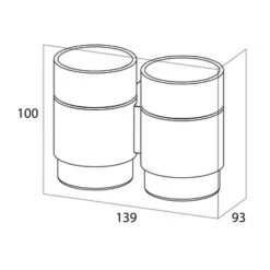 Tiger Dubbele Bekerhouder Nomad Hangend Met Bekers Zwart -InterieurKunst Verkoopwinkel 123 7992