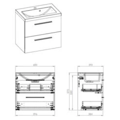 Atlantic Badmeubel Alice 60cm Hout -InterieurKunst Verkoopwinkel 123 8004