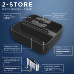 Tiger Douchemand Voor Douchewand 2-store Zwart -InterieurKunst Verkoopwinkel 123 8046