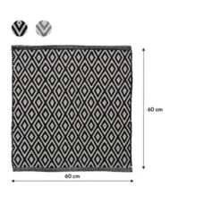 Sealskin Badmat Trellis 60x60cm Zwart -InterieurKunst Verkoopwinkel 123 8099