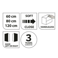 Tiger Spiegelkast S-Line 80cm Sneeuwwit -InterieurKunst Verkoopwinkel 123 8184