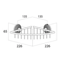 Tiger Ivy Hoekkorf Chroom/wit 7 Tiger Ivy Hoekkorf Chroom/wit -InterieurKunst Verkoopwinkel 123 8235