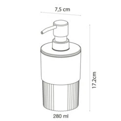 Sealskin Zeepdispenser Brave Staand Donkerroze -InterieurKunst Verkoopwinkel 123 8277