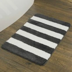 Sealskin Badmat Linje Grijs Met Wit 90x60 Cm -InterieurKunst Verkoopwinkel 123 8425