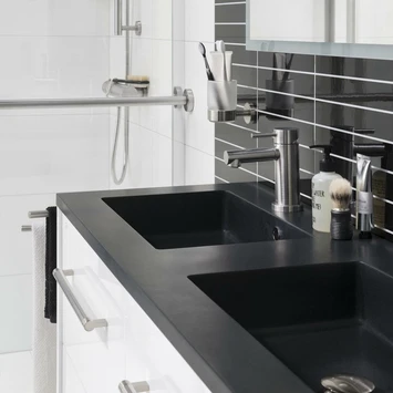 Tiger Maryport Badkamermeubelset 120 Cm Mat Wit Met Matzwarte Polybeton Wastafel En Matzwarte Grepen 3 Tiger Maryport Badkamermeubelset 120 Cm Mat Wit Met Matzwarte Polybeton Wastafel En Matzwarte Grepen - Afbeelding 3