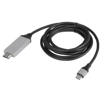Q-link USB-C Naar HDMI Kabel 1.8 Meter Zwart 2 Q-link USB-C Naar HDMI Kabel 1.8 Meter Zwart - Afbeelding 2
