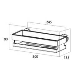 Tiger Noon Douchemand 30 X 8 X 13,8 Cm Chroom -InterieurKunst Verkoopwinkel 123 8585