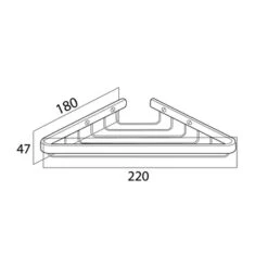 Tiger Zeepbakje Exquisit Voor Hoek Hangend RVS -InterieurKunst Verkoopwinkel 123 8609