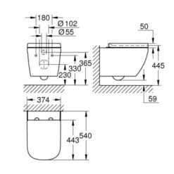 Grohe Wandcloset Ceramic -InterieurKunst Verkoopwinkel 123 8897