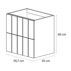 Tiger Maryport Badkamermeubelset 60 Cm Mat Zwart Met Matzwarte Polybeton Wastafel En Matzwarte Grepen -InterieurKunst Verkoopwinkel 123 8971