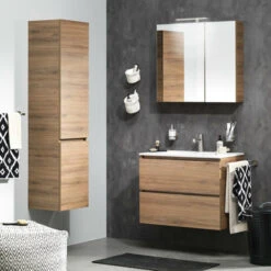 Tiger Karlo Badkamermeubel 60 Cm Chalet Eiken Met Wastafel Hoogglans Wit 17 Tiger Karlo Badkamermeubel 60 Cm Chalet Eiken Met Wastafel Hoogglans Wit -InterieurKunst Verkoopwinkel 123 8981