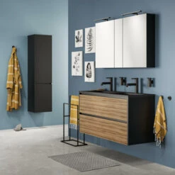 Tiger Reverse Meubelset 120 Cm Met 2 Lades Chalet Eik / Mat Zwart Inclusief Oval Wastafel Dubbel Mat Zwart 17 Tiger Reverse Meubelset 120 Cm Met 2 Lades Chalet Eik / Mat Zwart Inclusief Oval Wastafel Dubbel Mat Zwart -InterieurKunst Verkoopwinkel 123 9104