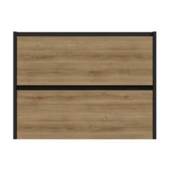 Tiger Reverse Meubelset 80 Cm Met 2 Lades Chalet Eik / Mat Zwart Inclusief Oval Wastafel Mat Zwart -InterieurKunst Verkoopwinkel 123 9124