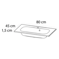 Tiger Reverse Meubelset 80 Cm Met 2 Lades Chalet Eik / Mat Zwart Inclusief Oval Wastafel Mat Zwart -InterieurKunst Verkoopwinkel 123 9129