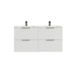 Tiger Badkamermeubel Studio 120cm Hoogglans Wit Met Platte RVS Greep -InterieurKunst Verkoopwinkel 123 9199