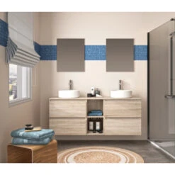 Allibert Gaya Badmeubelset 150cm Met Spiegels Eiken -InterieurKunst Verkoopwinkel 123 9258