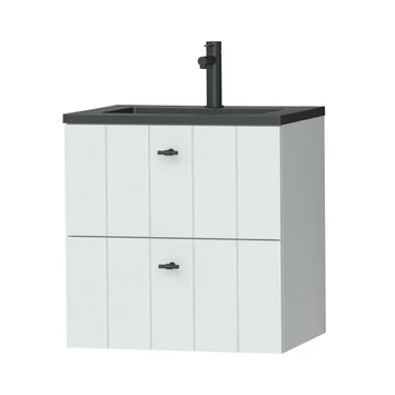 Tiger Maryport Badkamermeubelset 60 Cm Mat Wit Met Matzwarte Polybeton Wastafel En Matzwarte Grepen 1 Tiger Maryport Badkamermeubelset 60 Cm Mat Wit Met Matzwarte Polybeton Wastafel En Matzwarte Grepen