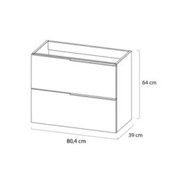 Tiger Badmeubelset Pocket 80 Cm Met 2 Lades Naturel Eik -InterieurKunst Verkoopwinkel 123 9360