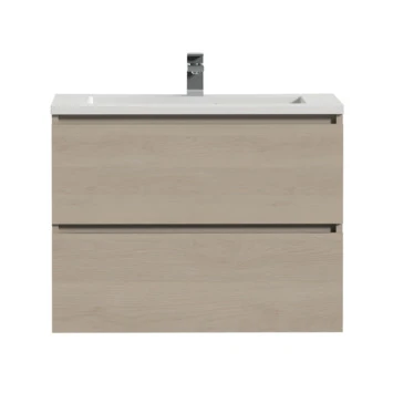 Tiger Karlo Badkamermeubel 80 Cm Naturel Eiken Met Wastafel Hoogglans Wit 3 Tiger Karlo Badkamermeubel 80 Cm Naturel Eiken Met Wastafel Hoogglans Wit - Afbeelding 3