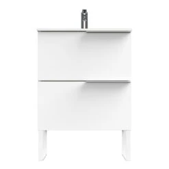 Tiger Badmeubelset Pocket 60 Cm Met 2 Lades Wit Incl. Looppoten -InterieurKunst Verkoopwinkel 123 9389