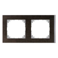 Schneider Electric Schneider System M-Pure Afdekraam 2-voudig Alu/Wenge