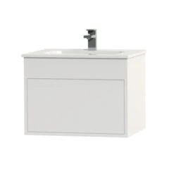 Tiger Helsinki Badkamermeubel 60 Cm Hoogglans Wit Met Wastafel Keramiek Wit -InterieurKunst Verkoopwinkel 123 9480