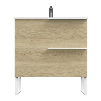 Tiger Badmeubelset Pocket 80 Cm Met 2 Lades Naturel Eik Incl. Looppoten 6 Tiger Badmeubelset Pocket 80 Cm Met 2 Lades Naturel Eik Incl. Looppoten - Afbeelding 6