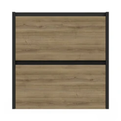 Tiger Reverse Meubelset Met 2 Lades 60 Cm Chalet Eik / Mat Zwart Inclusief Quadro Wastafel Mat Zwart -InterieurKunst Verkoopwinkel 123 9654