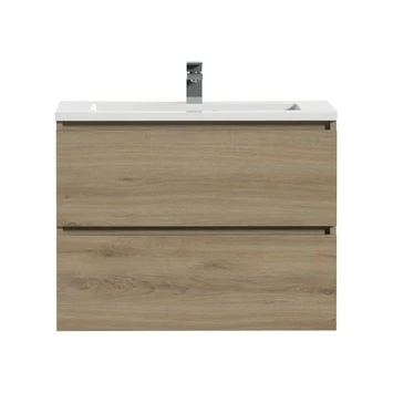 Tiger Karlo Badkamermeubel 80 Cm Chalet Eiken Met Wastafel Hoogglans Wit 3 Tiger Karlo Badkamermeubel 80 Cm Chalet Eiken Met Wastafel Hoogglans Wit - Afbeelding 3