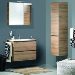 Tiger Karlo Badkamermeubel 80 Cm Chalet Eiken Met Wastafel Hoogglans Wit 12 Tiger Karlo Badkamermeubel 80 Cm Chalet Eiken Met Wastafel Hoogglans Wit -InterieurKunst Verkoopwinkel 123 9707