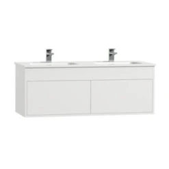 Tiger Helsinki Badkamermeubel 120 Cm Hoogglans Wit Met Wastafel Keramiek Hoogglans Wit