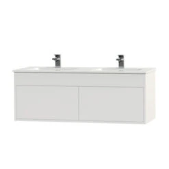 Tiger Helsinki Badkamermeubel 120 Cm Hoogglans Wit Met Wastafel Keramiek Hoogglans Wit -InterieurKunst Verkoopwinkel 123 9715