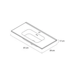 Tiger Badmeubelset Pocket 80 Cm Met 2 Lades Wit -InterieurKunst Verkoopwinkel 123 9753